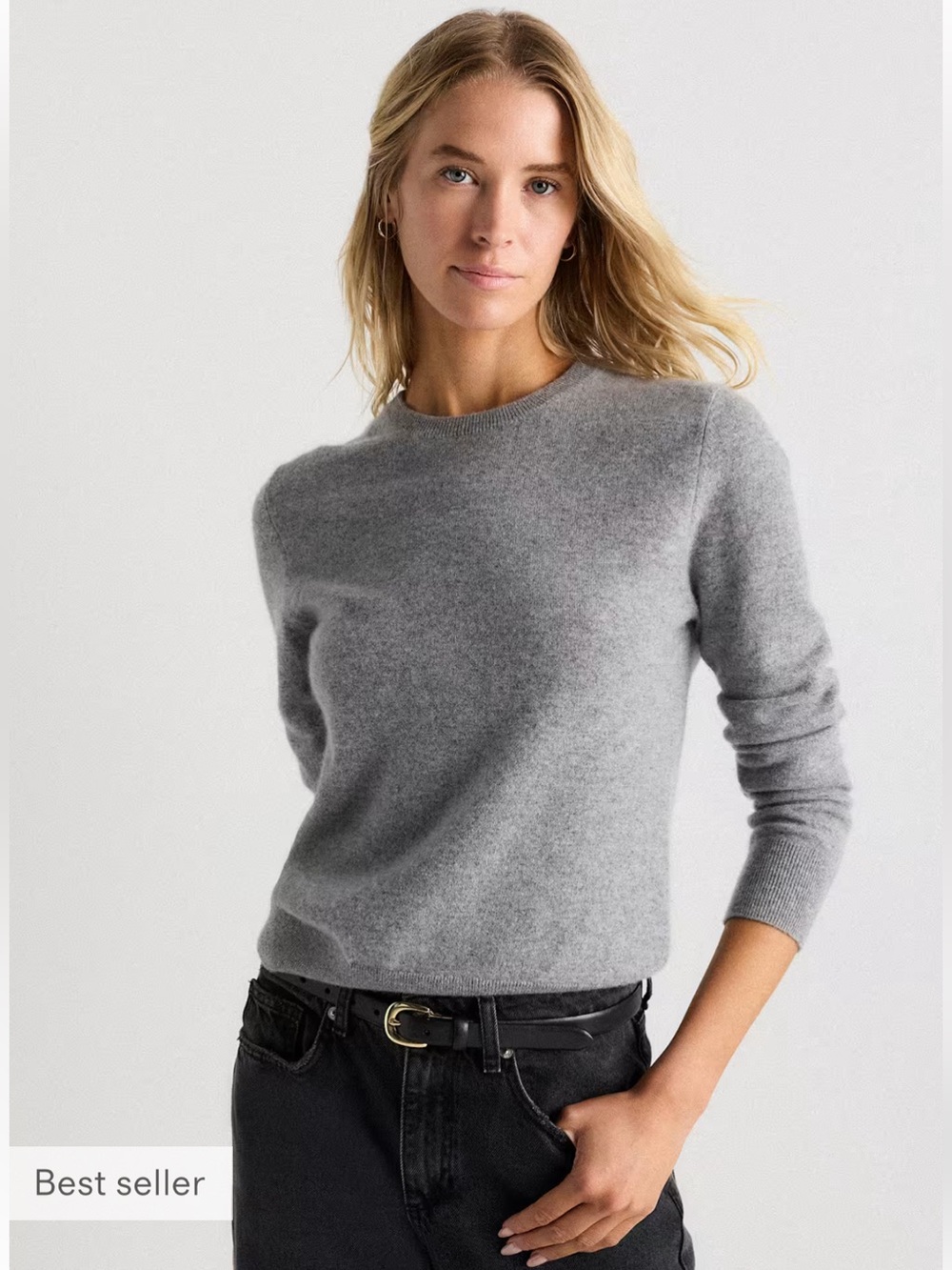 Quince Mongolian Cashmere Crewneck Sweater Size XL Brown